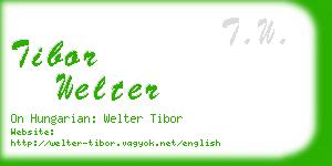 tibor welter business card